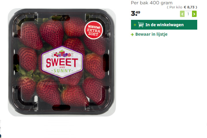 Sweet & Sunny aardbeien van The Greenery bij PLUS