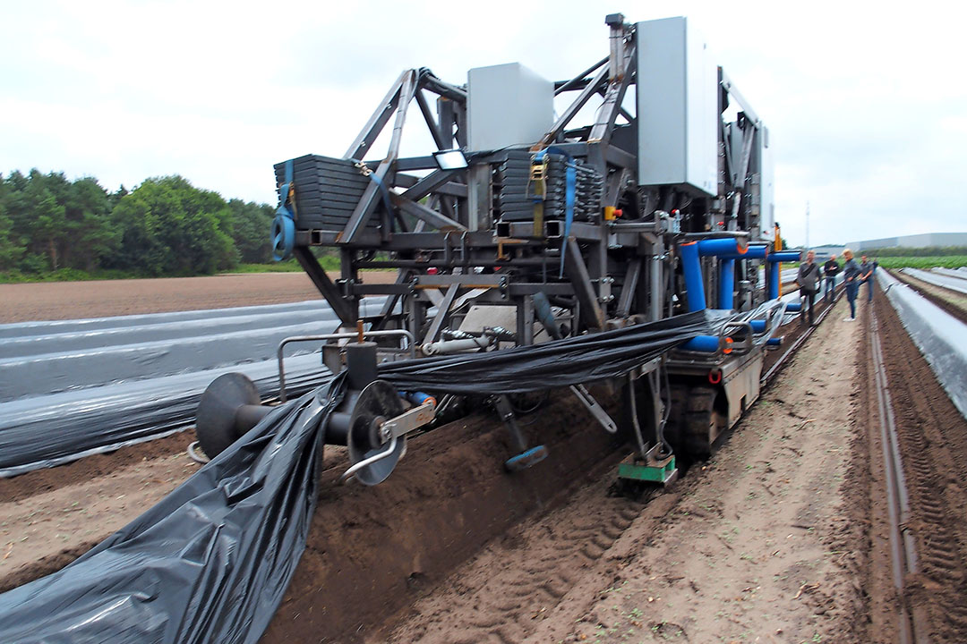 De Sparter-asperge-oogstrobot van Cerescon. - Foto: Stan Verstegen