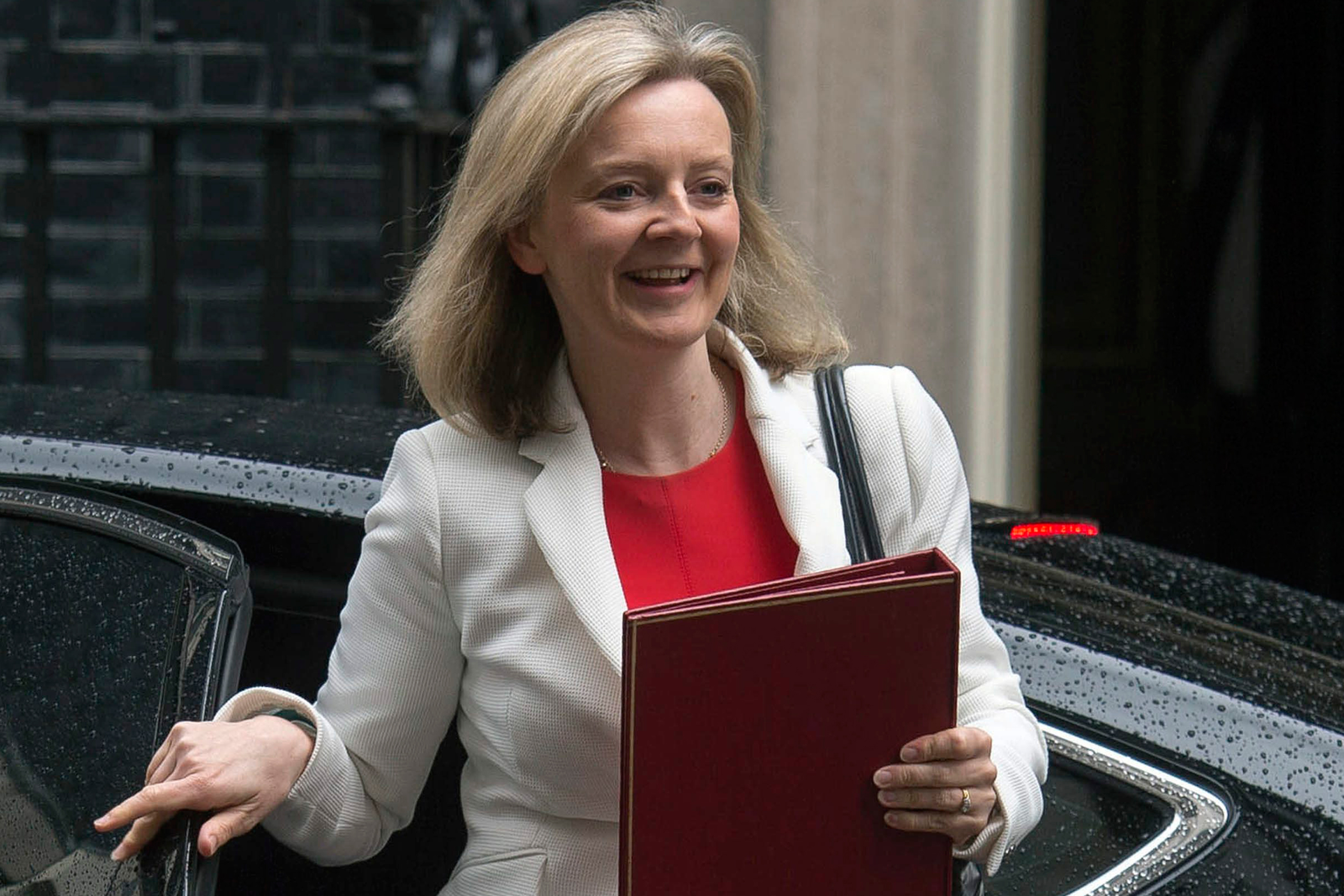 Britse minister Liz Truss stelt boeren gerust - Foto: ANP