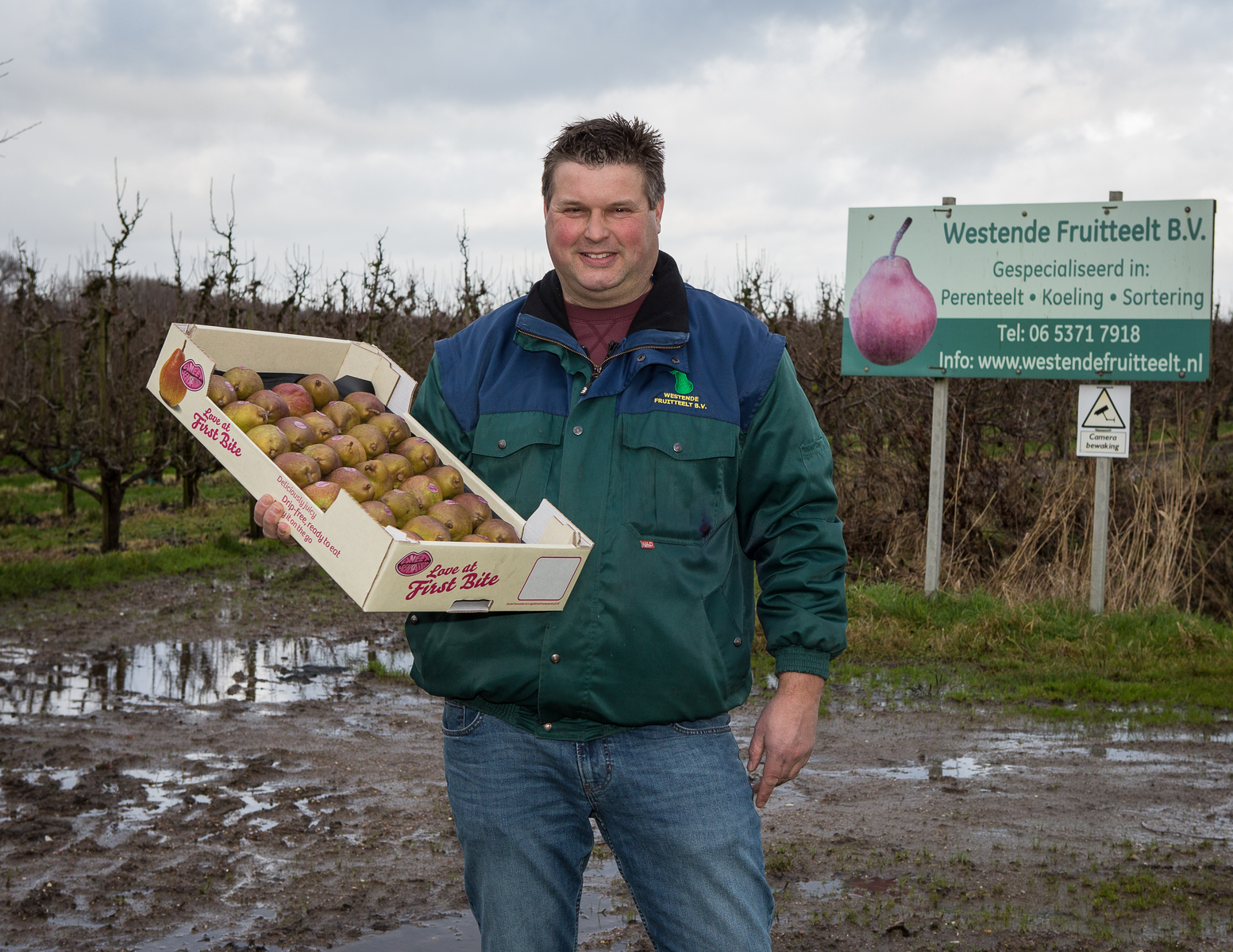 Bedrijfsleider Eddy den Dunnen van Westenende Fruitteelt.