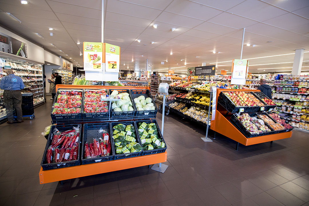 Groenteafdeling van Albert Heijn. Greenyard is eigenaar van Bakker Barendrecht dat in Nederland AH belevert van groenten en fruit. - Foto: ANP