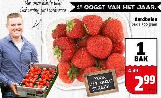 Aardbeienmarkt zoekt steun in acties