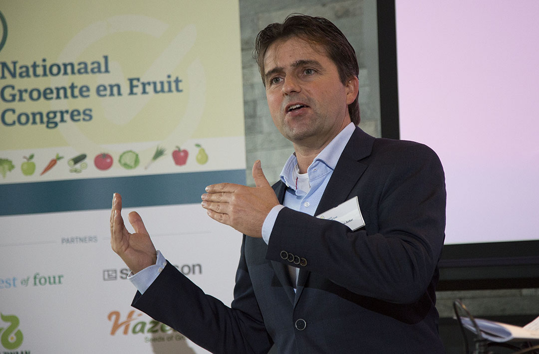 NFO-voorzitter Gerard van den Anker op het Groenten & Fruit Congres.