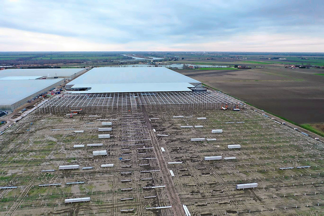 Italiaans nieuwbouwproject van kassenbouwer Gakon. - foto: Gakon