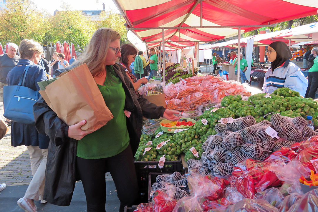 AH's grootste groentekraam van Nederland op een van de vorige edities van de Dutch Food Week. Foto: Ton van der Scheer